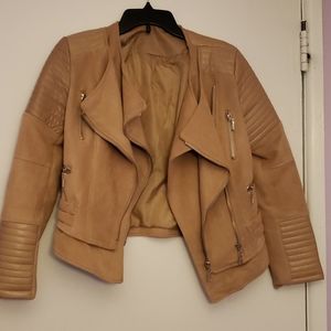 Tan Suede Moto Jacket